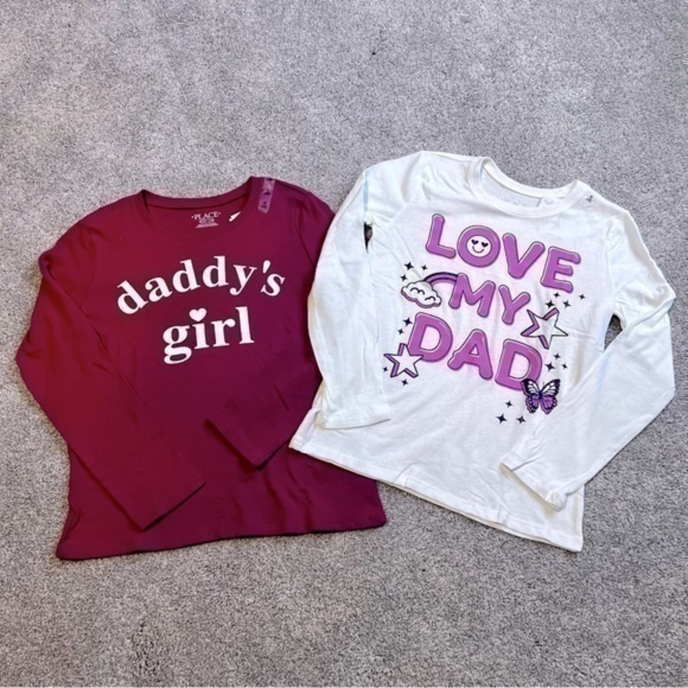 NWT I Love my Dad and Daddy’s girl long sleeve tshirt bundle size medium 7/8